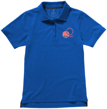 Женская рубашка поло с короткими рукавами Yukon, цвет синий - 38089443- Фото №2