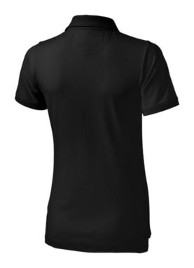 Рубашка поло женская с короткими рукавами Yukon, цвет сплошной черный - 38089991- Фото №5
