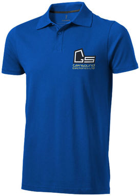 Сорочка поло з короткими рукавами Seller, колір синій  розмір L - 38090443- Фото №3