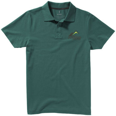 Рубашка поло с короткими рукавами Seller, цвет зеленый лесной  размер XS - 38090600- Фото №3