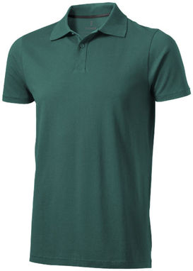 Сорочка поло з короткими рукавами Seller, колір зелений лісовий  розмір S - 38090601- Фото №1