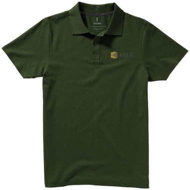 Рубашка поло с короткими рукавами Seller, цвет зеленый армейский  размер XS - 38090700- Фото №3