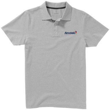Рубашка поло с короткими рукавами Seller, цвет серый меланж  размер XS - 38090960- Фото №2