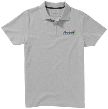 Рубашка поло с короткими рукавами Seller, цвет серый меланж  размер XS - 38090960- Фото №3