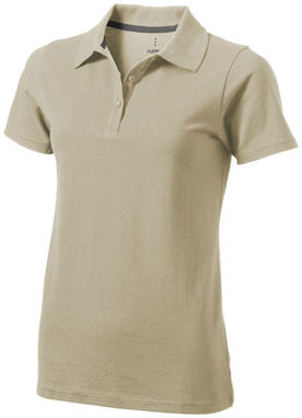 Рубашка поло женская с короткими рукавами Seller, цвет хаки  размер L - 38091053- Фото №1