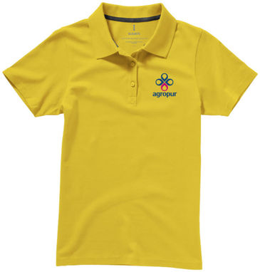 Рубашка поло женская с короткими рукавами Seller, цвет желтый  размер XS - 38091100- Фото №2
