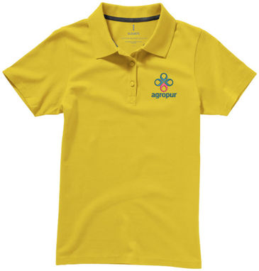Рубашка поло женская с короткими рукавами Seller, цвет желтый  размер XS - 38091100- Фото №3