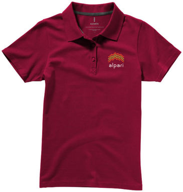 Рубашка поло женская с короткими рукавами Seller, цвет бургунди  размер L - 38091243- Фото №2