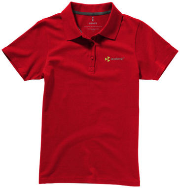 Сорочка поло жіноча з короткими рукавами Seller, колір червоний  розмір XS - 38091250- Фото №3