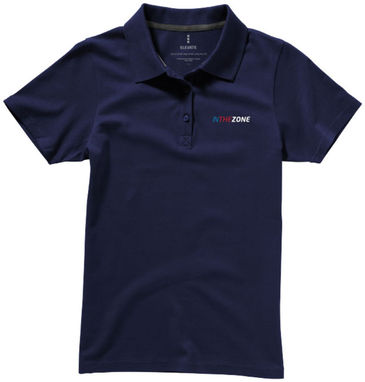Рубашка поло женская с короткими рукавами Seller, цвет темно-синий  размер XS - 38091490- Фото №2