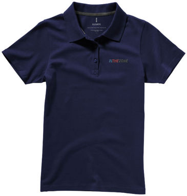 Рубашка поло женская с короткими рукавами Seller, цвет темно-синий  размер XS - 38091490- Фото №3