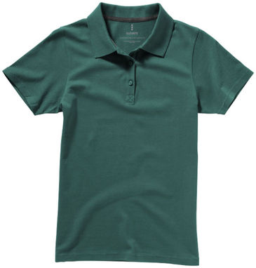 Жіноча сорочка поло з короткими рукавами Seller, колір зелений лісовий  розмір XS - 38091600- Фото №4