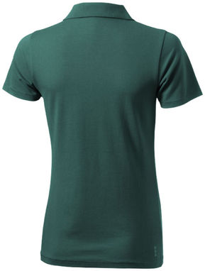 Сорочка поло жіноча з короткими рукавами Seller, колір зелений лісовий  розмір S - 38091601- Фото №5