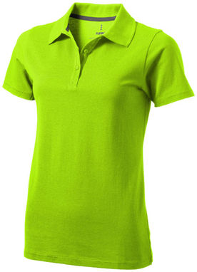 Рубашка поло женская с короткими рукавами Seller, цвет зеленое яблоко  размер L - 38091683- Фото №1