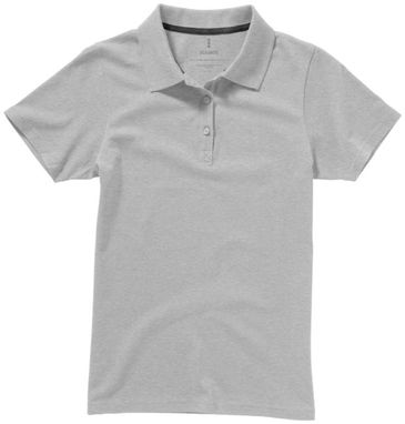 Женская рубашка поло с короткими рукавами Seller, цвет серый меланж  размер XS - 38091960- Фото №4