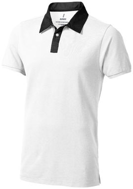 Сорочка поло з короткими рукавами York, колір білий - 38092012- Фото №1