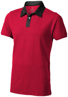 Рубашка поло с короткими рукавами York, цвет красный - 38092251- Фото №1