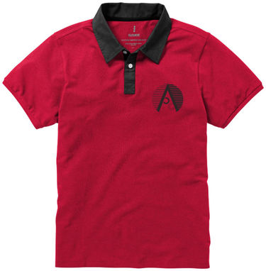 Рубашка поло с короткими рукавами York, цвет красный  размер M - 38092252- Фото №2