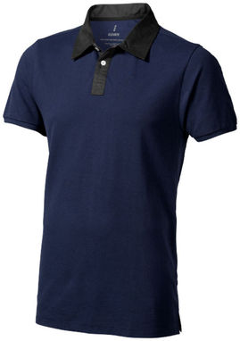 Рубашка поло с короткими рукавами York, цвет темно-синий  размер S - 38092491- Фото №1