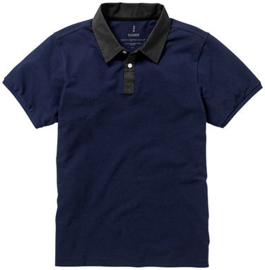 Рубашка поло с короткими рукавами York, цвет темно-синий  размер S - 38092491- Фото №3