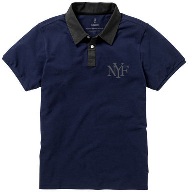 Рубашка поло с короткими рукавами York, цвет темно-синий - 38092493- Фото №2