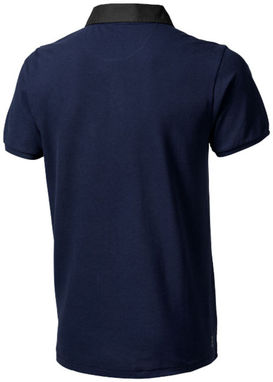 Рубашка поло с короткими рукавами York, цвет темно-синий - 38092493- Фото №4