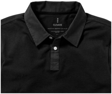 Сорочка поло з короткими рукавами York, колір суцільний чорний  розмір XS - 38092990- Фото №5