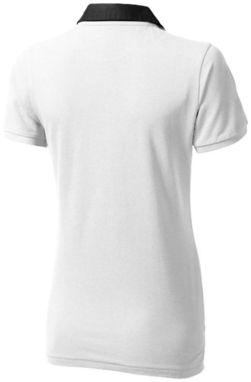 Рубашка поло женская с короткими рукавами York, цвет белый  размер XS - 38093010- Фото №4