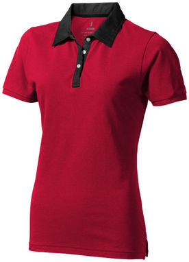 Рубашка поло женская с короткими рукавами York, цвет красный  размер XS - 38093250- Фото №1