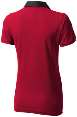 Рубашка поло женская с короткими рукавами York, цвет красный  размер XS - 38093250- Фото №4