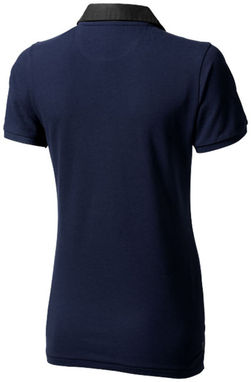 Женская рубашка поло с короткими рукавами York, цвет темно-синий  размер XS - 38093490- Фото №4