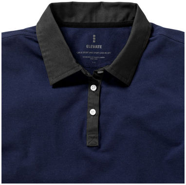 Женская рубашка поло с короткими рукавами York, цвет темно-синий  размер XS - 38093490- Фото №5