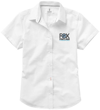 Женская рубашка с короткими рукавами Manitoba, цвет белый  размер M - 38161012- Фото №2
