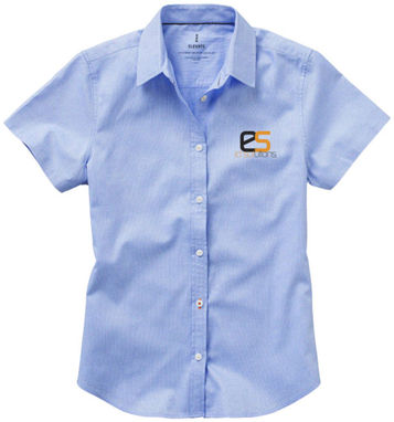 Женская рубашка с короткими рукавами Manitoba, цвет светло-синий  размер XXL - 38161405- Фото №2
