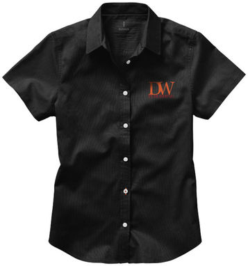 Женская рубашка с короткими рукавами Manitoba, цвет сплошной черный  размер S - 38161991- Фото №2
