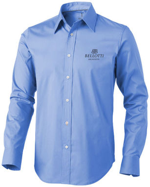 Рубашка с длинными рукавами Hamilton, цвет светло-синий  размер S - 38164401- Фото №3