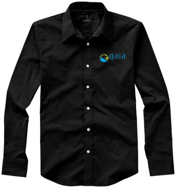 Рубашка с длинными рукавами Hamilton, цвет сплошной черный  размер M - 38164992- Фото №2