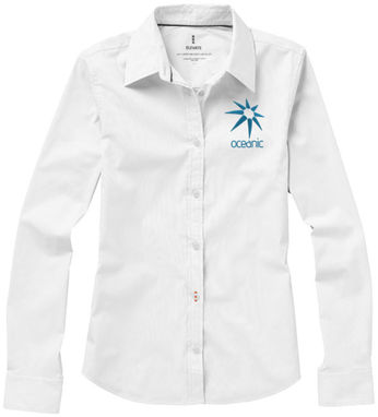 Женская рубашка с длинными рукавами Hamilton, цвет белый  размер XS - 38165010- Фото №3
