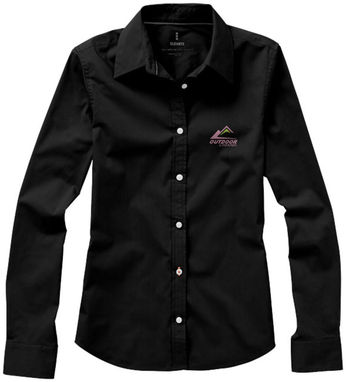 Женская рубашка с длинными рукавами Hamilton, цвет сплошной черный  размер XS - 38165990- Фото №2