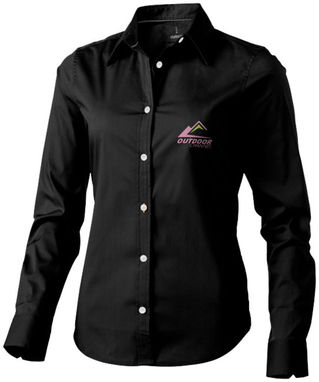 Женская рубашка с длинными рукавами Hamilton, цвет сплошной черный  размер S - 38165991- Фото №3