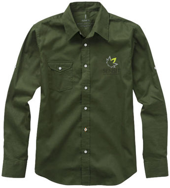 Рубашка с длинными рукавами Nunavut, цвет зеленый армейский - 38166705- Фото №2