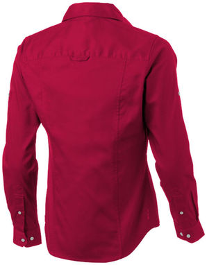 Женская рубашка с длинными рукавами Nunavut, цвет красный  размер XS - 38167250- Фото №4