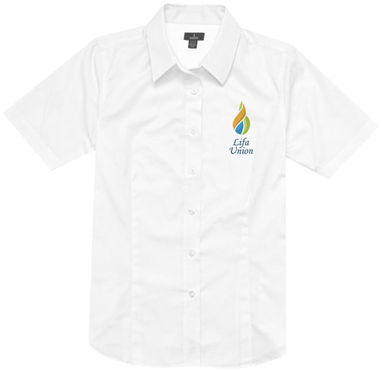 Женская рубашка с короткими рукавами Stirling, цвет белый - 38171010- Фото №3
