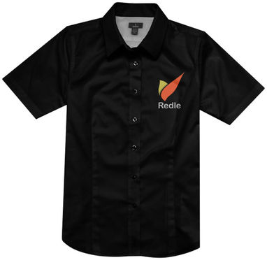 Женская рубашка с короткими рукавами Stirling, цвет сплошной черный - 38171990- Фото №2