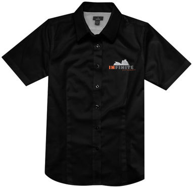 Женская рубашка с короткими рукавами Stirling, цвет сплошной черный - 38171990- Фото №3