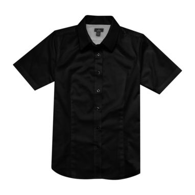 Женская рубашка с короткими рукавами Stirling, цвет сплошной черный - 38171990- Фото №4