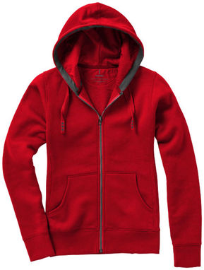 Жіночий светр Arora з капюшоном і застібкою-блискавкою на всю довжину, колір червоний  розмір XL - 38212254- Фото №4