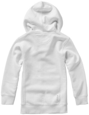 Дитячий светр Arora з капюшоном і застібкою-блискавкою на всю довжину, колір білий  розмір 104 - 38213011- Фото №5