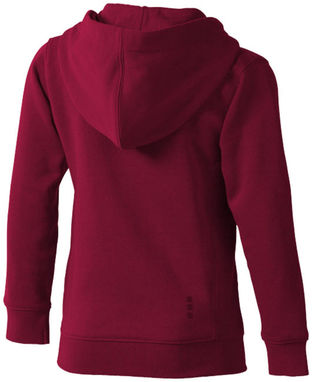 Дитячий светр Arora з капюшоном і застібкою-блискавкою на всю довжину, колір бургунді  розмір 104 - 38213241- Фото №5