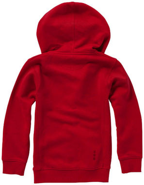 Дитячий светр Arora з капюшоном і застібкою-блискавкою на всю довжину, колір червоний  розмір 116 - 38213252- Фото №5